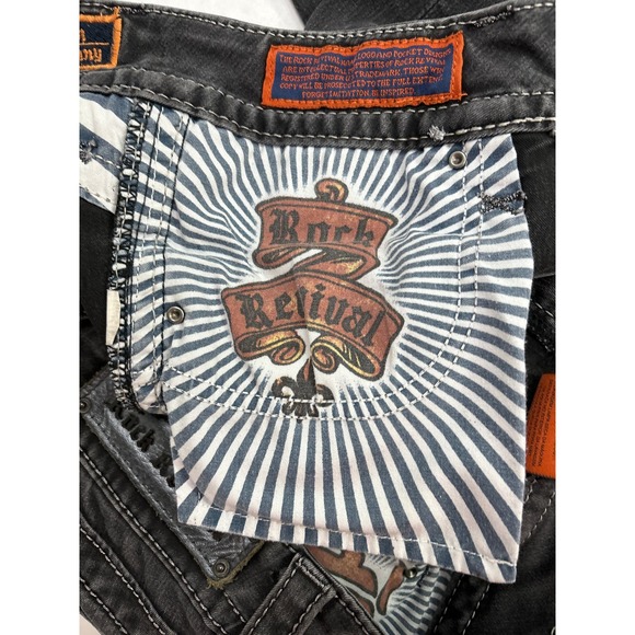 Rock Revival Jen Skinny Black Jeans Women’s Size 28 - Picture 9 of 9